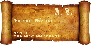 Morgent Nóna névjegykártya
